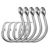 5Pcs Stainless Steel Circle Hooks Big Game Fishing Hooks Saltwater Tuna Fishing Hooks for Catfish Bass Tuna Rustproof