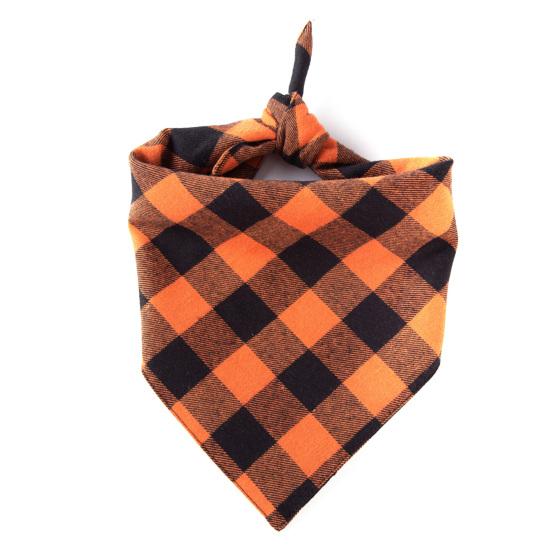 Dog Bandana Classic Plaid Pattern Fashion Dress Up Accessories Puppy Bib Pet