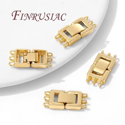 18K Gold Plated 1/3-row Pearl Clasps For Jewelry,Fashion Necklaces Bracelets Clasps Fittings,Connectors Accessories DIY Findings