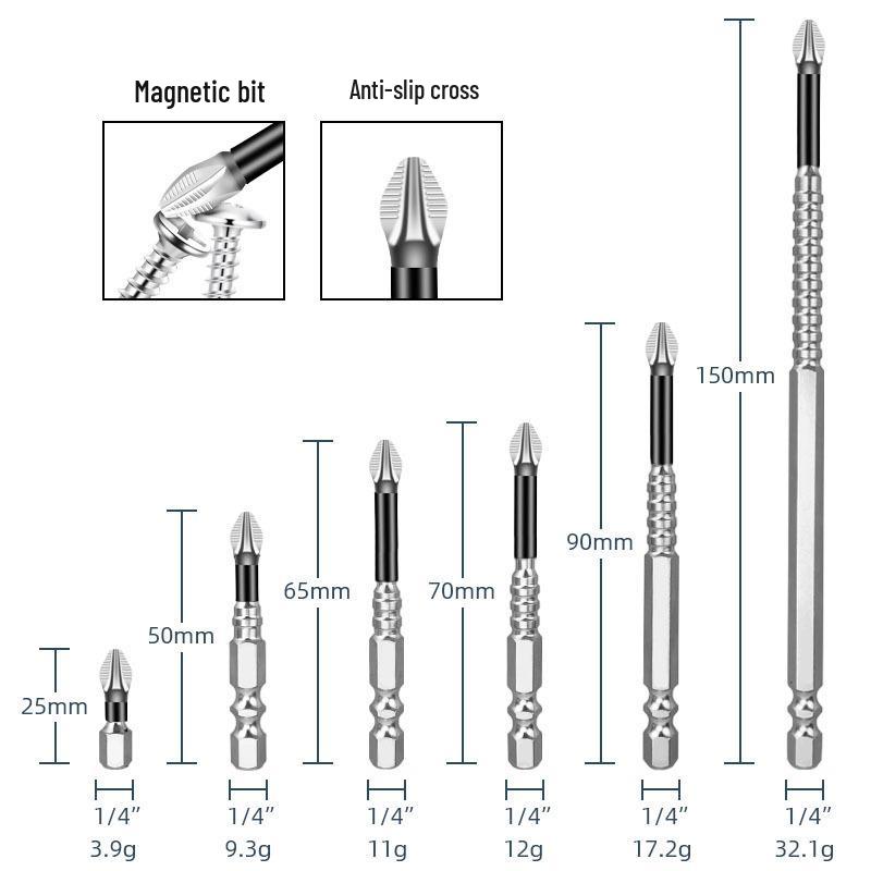 10-Piece Magnetic Hex Shank Screwdriver & Drill Bit Set