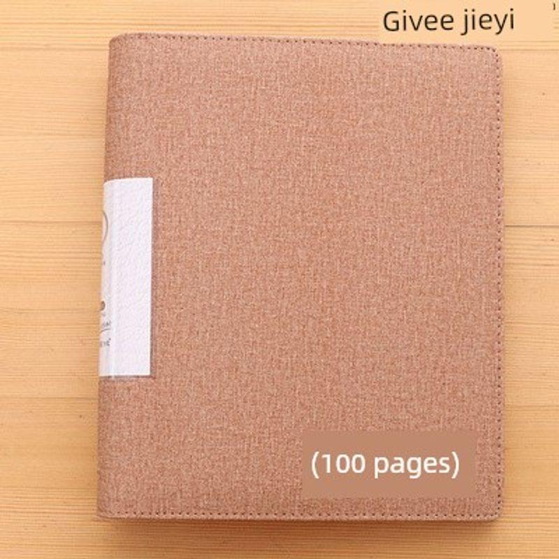 Large Capacity Leather Perforated Loose-Leaf Contract Folder