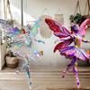 Simulation 2D Acrylic Pendants Sparkling Christmas Tree Decorations Car Rearview Mirror Charms Ornament for Holiday Decoration