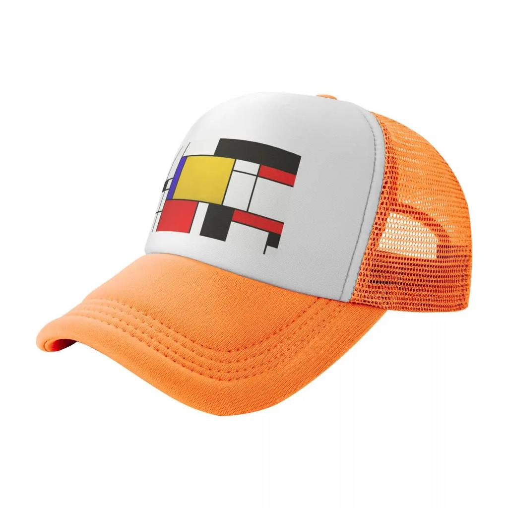 Mondrian Style Abstract Art Baseball Cap Snap Back Hat Unique hats Snapback Cap For Girls Mens