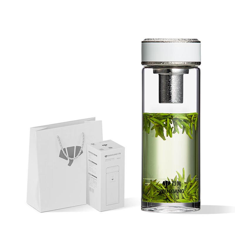 Vasn Titanium Silver Antibacterial Borosilicate Glass Tea Cup