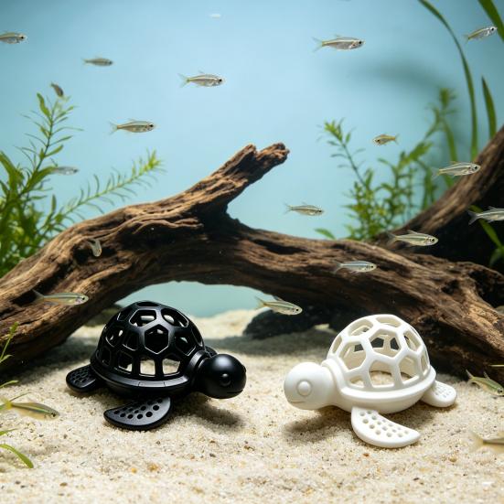 3D Printed Turtle Hide Cave for Fish Tank, Hollow Fish Shrimp Shelter Hideout House, Aquarium Fish Tank Decoration Accessories
