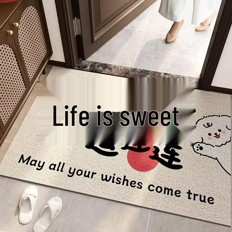 Pet Entrance Welcome Mat - Fun Text, Non-Slip, Dust Removal Door Mat