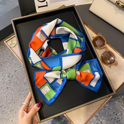 Small Long Silk Scarf New Versatile High-end Scarf Women's Shirt Decorative Scarf Streamer Spring and Autumn Scarf