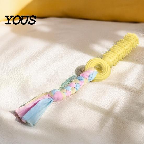 Interactive Tug Toys for Dogs Spiky Dog Chew Toy with Cotton Rope, Pet Molar Stick Toy, Safe Home Use Small Medium Teeth Cleaning Stress Relief