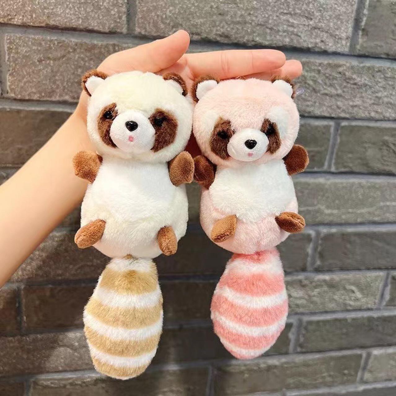 

Adorable Long-Tailed Raccoon Plush Keychain Charm