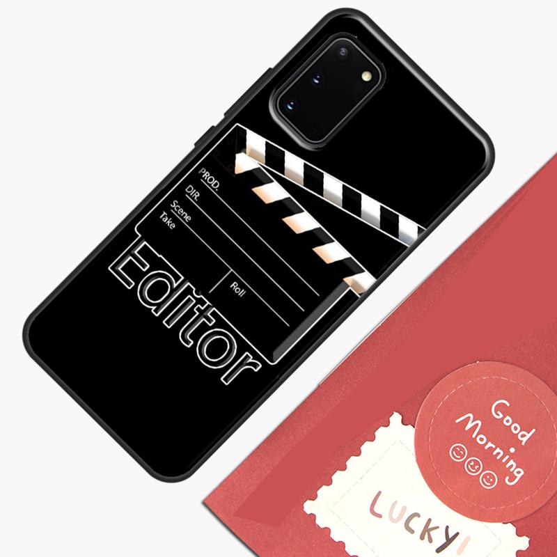 Cute Film Movie Clapper Board Phone Case For Samsung Galaxy S25 S26 Ultra S20 S21 S22 S23 S24 Plus S9 S10 S25 FE Cover Shell