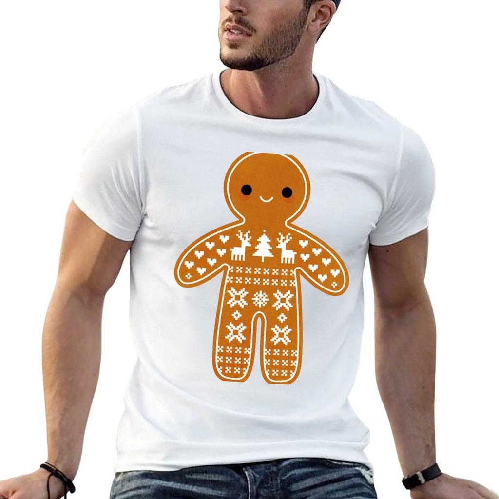 Sweater Pattern Gingerbread Cookie TShirt t shirts for Unisex cotton soft Unisex t shirt cotton high quality TShirt