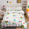 Happy Birthday Cupcake Set Bedding Duvet Cover Set Duvet Cover Pillowcases (1 * Duvet Cover 2 * Pillowcases, without duvet insert)