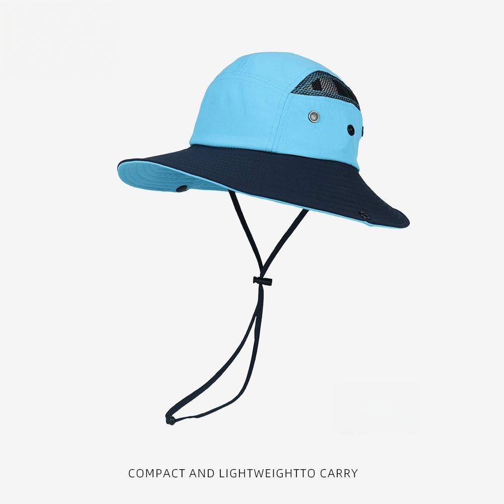 Cappello da Sole Impermeabile UPF50+ da Uomo Donna a Tesa Larga a Secaggio Rapido Traspirante Cappello Boonie da Esterno Pesca Escursionismo Safari