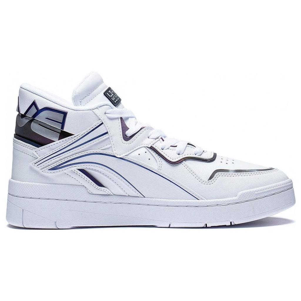 Li Ning We Wo Mid Prm Comfortable Soft Classic Mid-Top Skate Shoes Men Skate Shoes Standard-White AGCS151-1