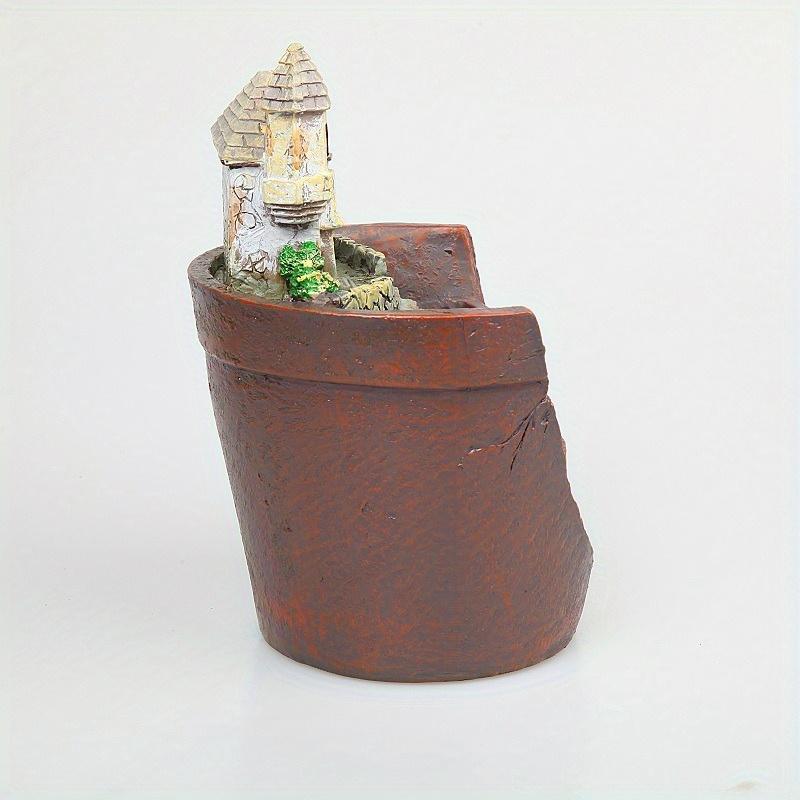 Creative Plants Pot with City of Sky Flowerpot Combination Resin Succulent Plant Pot Home Garden Decoration Plants Holder