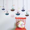 Adesivo da Parete Lampadario Stile Nordico Colorato Rimovibile Decorazione Sfondo TV per Camera da Letto e Soggiorno Adesivo Vetro Finestra