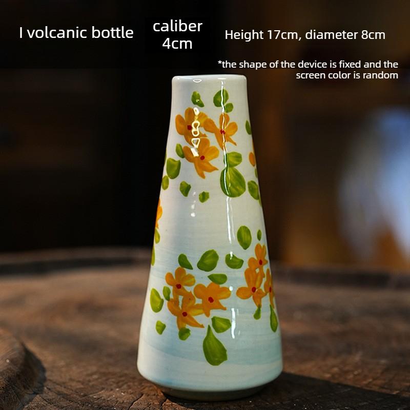 Jingdezhen Handmade Oil Painting Vases Dried Flower Home Decorations Desktop Ornaments Ceramic Small Flower Utensils Handicrafts