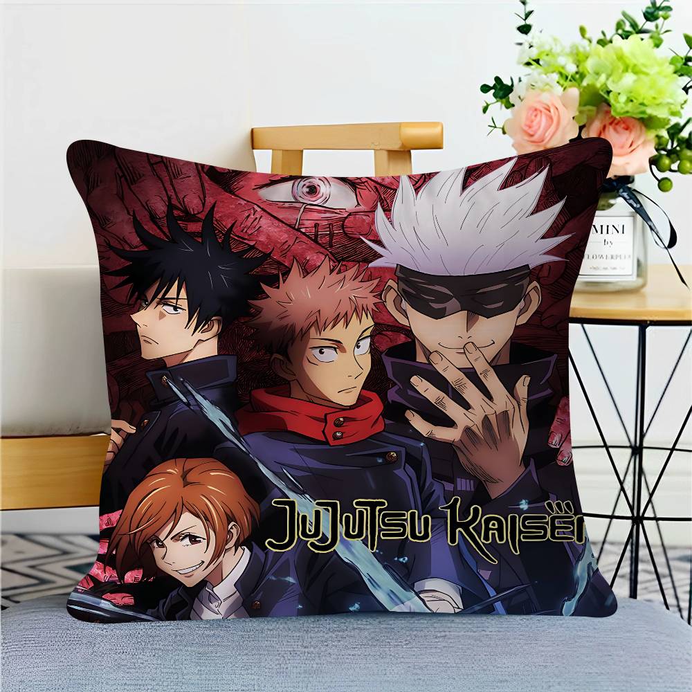 

Anime J-Jujutsu-Kaisen Pillowcase Toon Gift Cushion Cover Bedroom Home Sofa Chair Seat Decor Pillow Case 16x16Inch