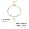 Egito Símbolos da Chave da Vida Cruz Ankh Tornozeleira Aço Inoxidável Pingente Egípcio Pulseira de Tornozelo para Pé de Praia Feminino Joia Presente