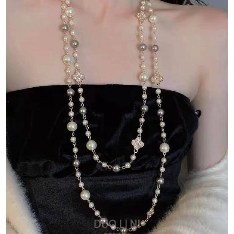 Luxe en high-end herfst/winter lange ketting, modieuze veelzijdige trui ketting, meerlaagse ketting, accessoire en accessoire