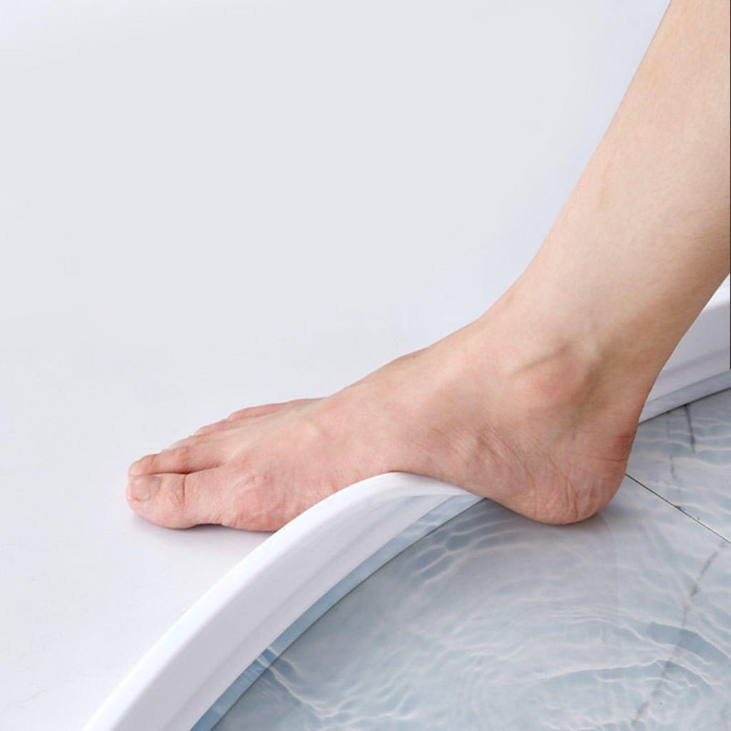 Shower or Sink Threshold Collapsible Shower for Bath Silicone Barrier Water