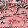 Mini Candy Canes Christmas Decoration Red White Resin Candy Cane DIY Crafts Xmas Pendant Navidad Home Decor New Year Gift