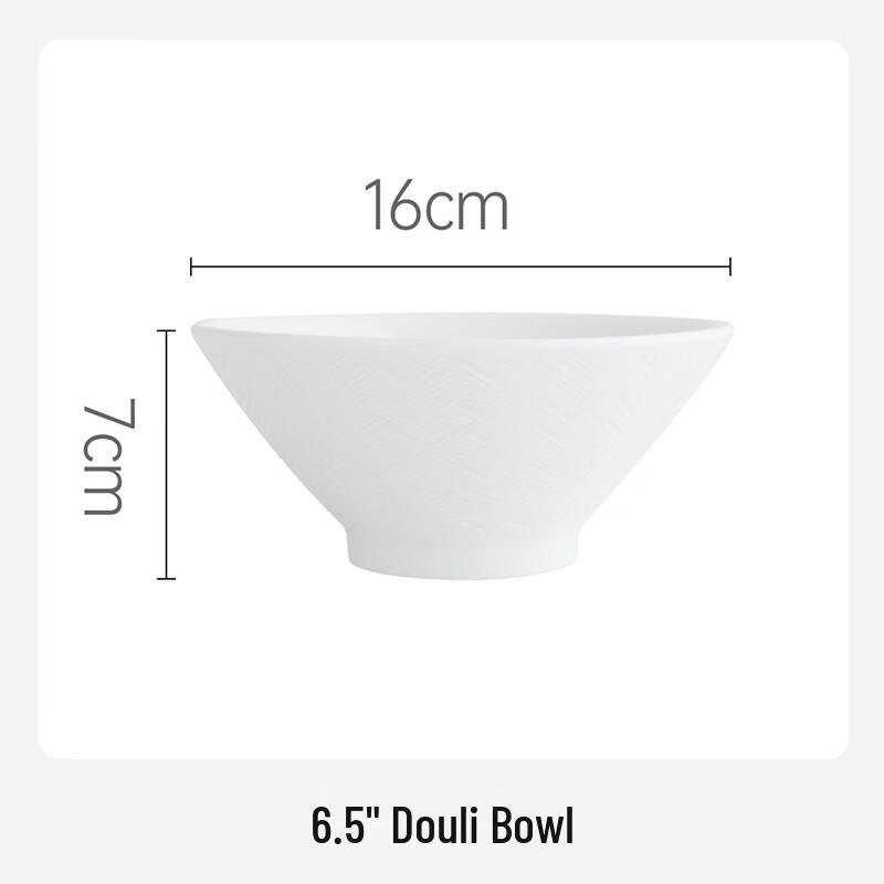 

Pure White Ceramic Conical Bowls (Set of 2)