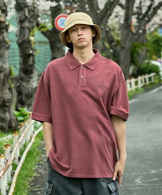 MINIMALPROJECT Minimal Pigment Short Sleeve Collared T-Shirt Mkt104 [Indie Pink]