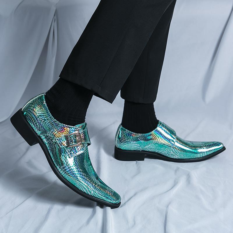 New Designer Fashion Men's Serpentine Monk Strap Oxford Shoes Moccasins Wedding Prom Homecoming Party Footwear Zapatos Hombre