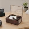 Retro Bærbar Musikafspiller med Højttaler, Bluetooth-kompatibel Skrivebordsafspiller med Fjernbetjening til Hjemmet, Understøtter USB/Type-C