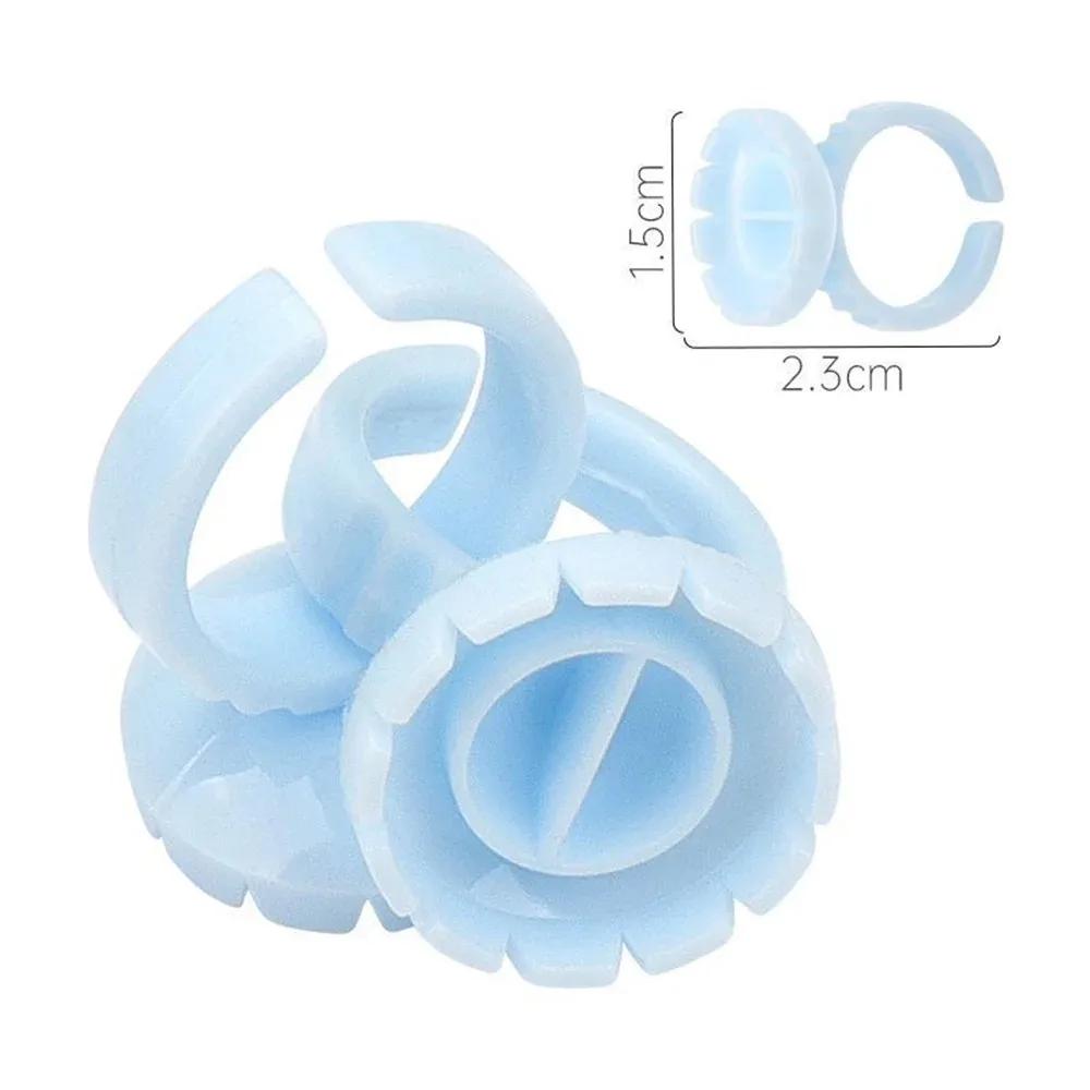 Wholesale 100Pcs Disposable Eyelash Glue Fan Cup Rings Holder Container Tattoo Pigment Eyelash Extension Tools Lash Supplies