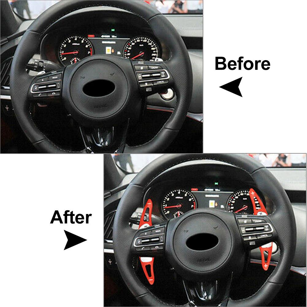 2PCS Car Steering Wheel Shift Paddle Shifter Extended For Kia Stinger CK K8
