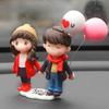 Car Decoration Model Accessories Cute Winter Couple Cartoon Accessories Car Interior Center Console Decoration