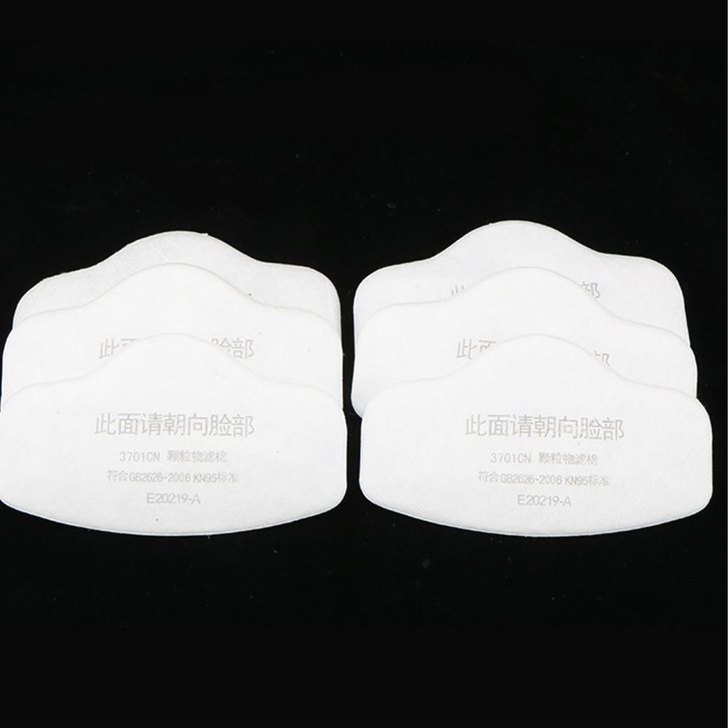 Reusable Respirator Dust Proof Rubber Breathable Washable Industrial Half Facepiece for Coal Mine Work 60PCS Filter Cotton