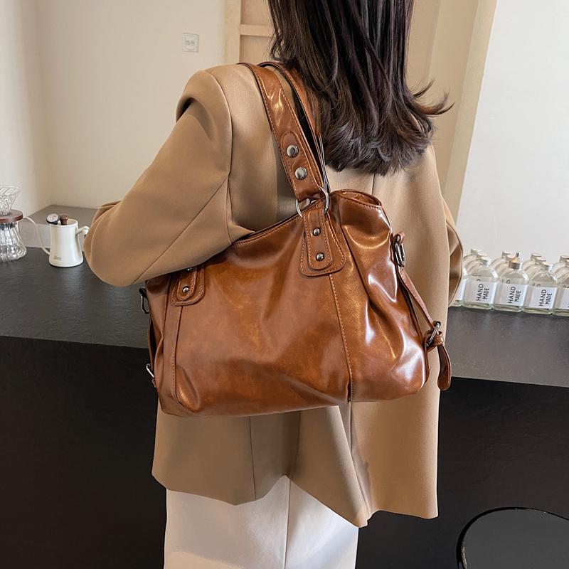 Womens PU Leather Tote Bag Large Capacity Shoulder Bag Messenger Bag Top Handlebag Hobo Bags for Travel