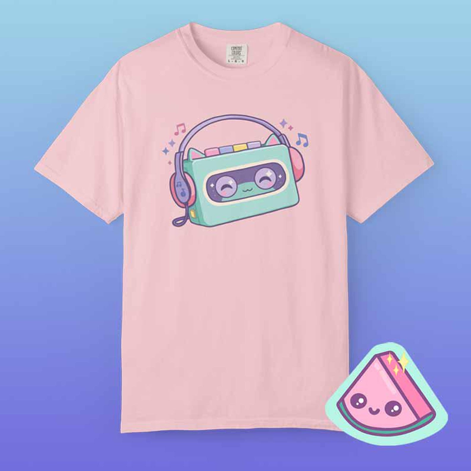 Yume Kawaii Cassette Tape Shirt | Fairy Kei Music Lover Shirt | Pastel Kawaii Graphic Tee S
