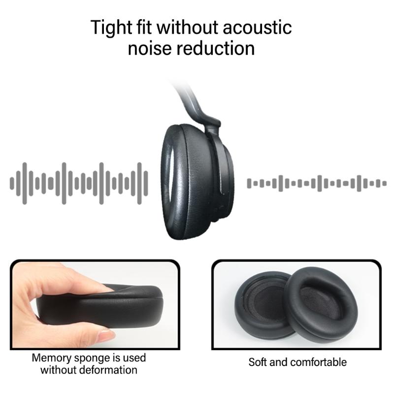 Soft Foam Ear Pad Ear Cushions Compatible for Headphones 1/2 High Density Noise Isolation Earmuff Ear Cover
