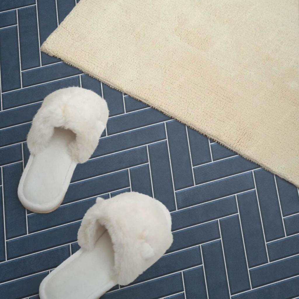 Self-Adhesive Vinyl Panel With Print For Living Room 100x50 Cm Herringbone Pattern