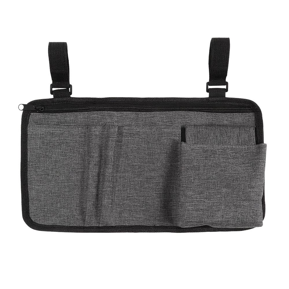 Oxford Cloth Wheelchair Storage Bag Multi Pocket Zipper Side Pouch For Barber Makeup Brush Home Travel Daily Organizer