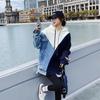 Denim Retro Style Sweatshirt for For Women Korean Style Lazy Style Petite Top