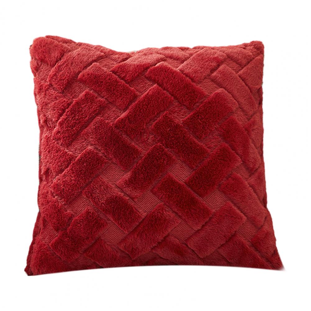 Pillowcase for Sofa Plush Fuzzy Cushion Cover with Hidden Zipper Soft Throw Pillowcase for Room Bedroom Home Office Decor Plain