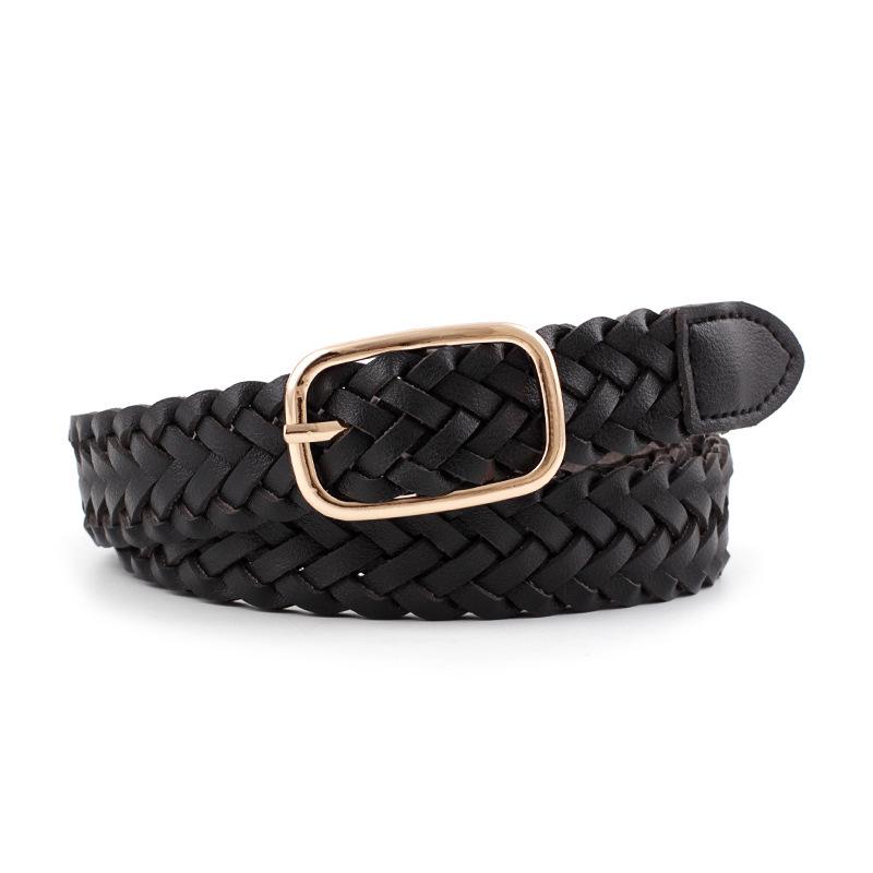 Twist Women'S Belt, Square Buckle Decoration With Jeans Belt Women