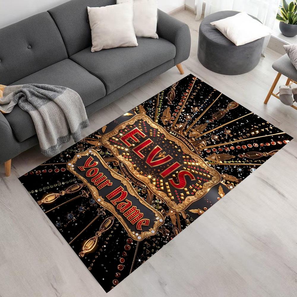 Elvis Presley Personalized Text Floor Mat Design for Dormitory Balcony Decorate room Dining Room Antislip Carpet Office home decor