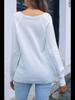 2024 Autumn/Winter Women's Casual Square Neck Button Cable Knit Sweater
