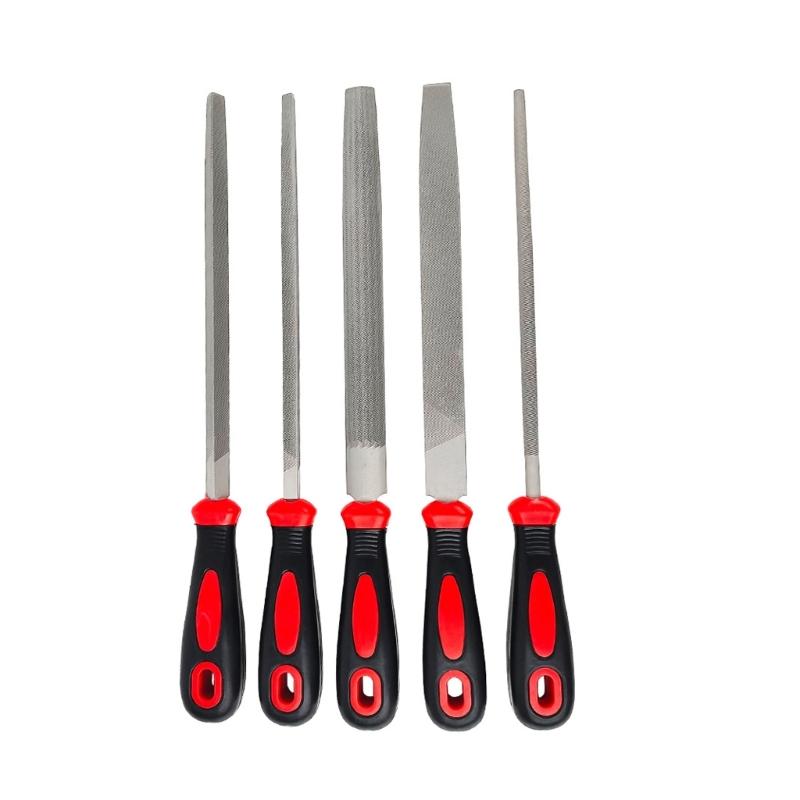 5Pcs High Hardness Steel Fine File Sharpening 6/8/10/12Inch Flat Files Grinding Straightening Polishing File Replacement