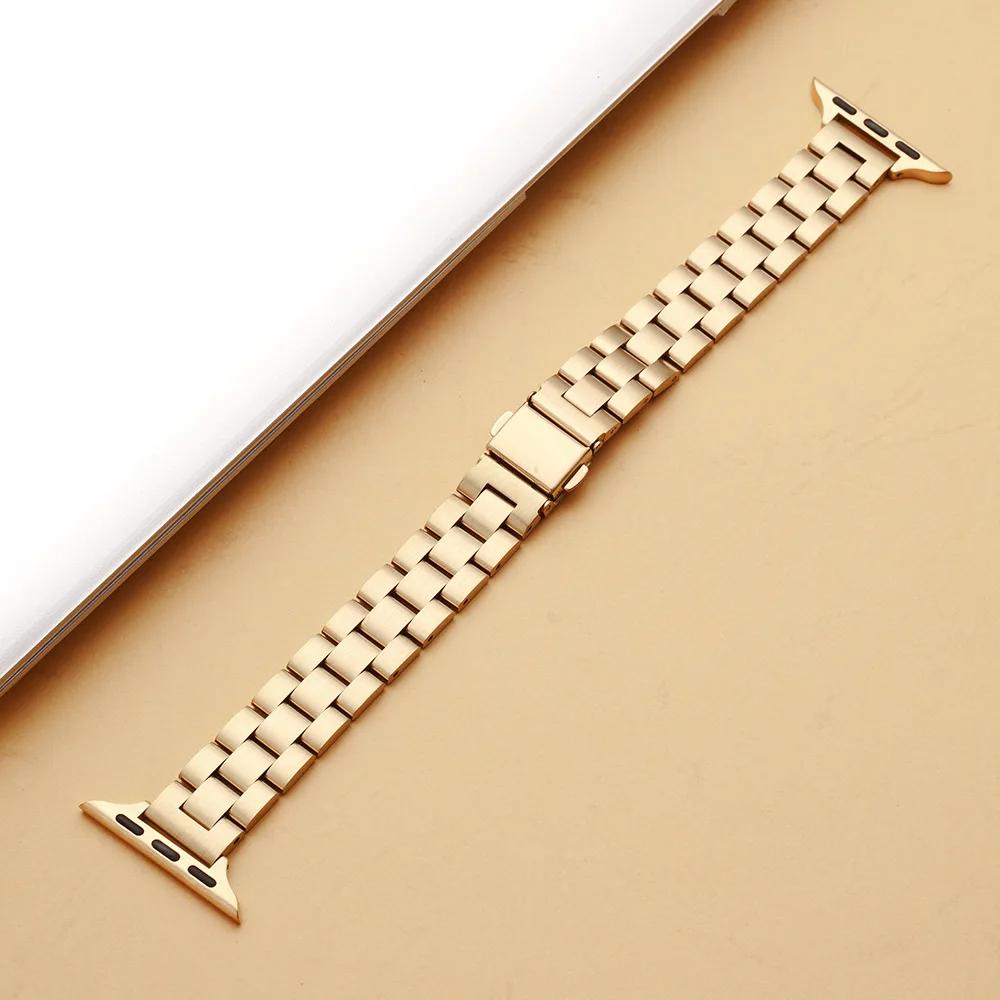 Slim Stainless Steel Strap for Apple Watch 46mm 45mm 44mm 40mm 42mm 41mm Chain Link Metal Bracelet Ultra2 49mm IWatch 10 9 8 7 6