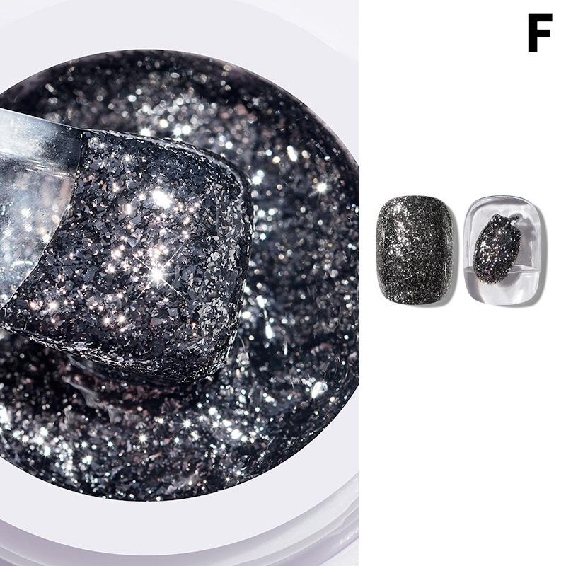 6 Color Glitter Platinum Gel Nail Polish Flash Uv Led Soak Off Gel Varnish Shiny Painting Line Gel Lacquer For Nail Art Salon