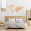 3D Wooden World Map Natural 105 X 60 Cm Wooden Wall Decoration