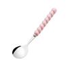 Stainless Steel Pearl Spoon with Ceramic Handle - Four-Color, Heart-Shaped, Round, Ideal for Western Dishes and Soup