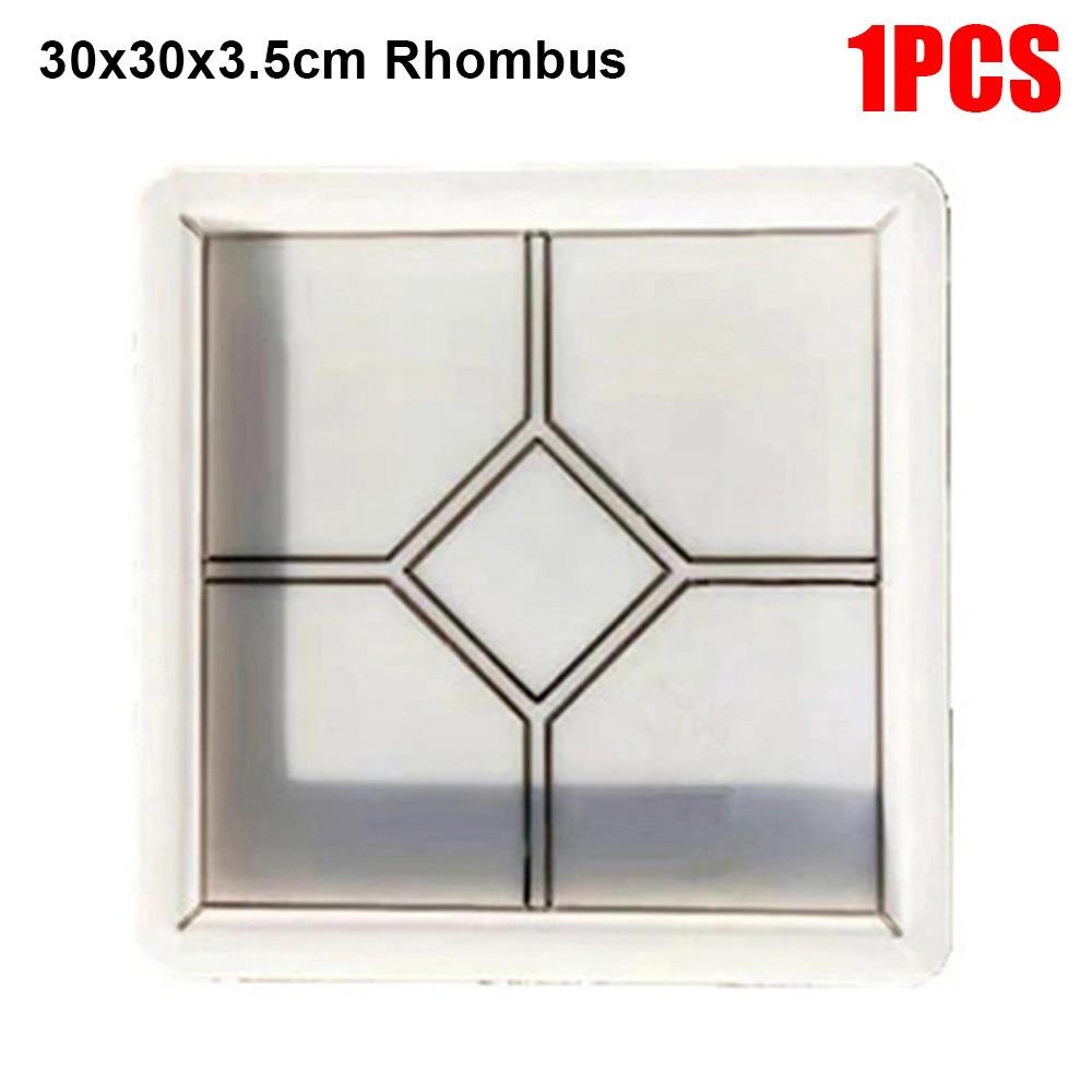 

1Pcs 30x30x3.5cm Paving Brick Mould Rhombus Reusable Concrete Path Maker Mold DIY Plastic Walk Maker For Lawn Patio Yard Garden